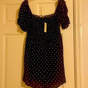 Beautiful black polka dot romper from Francesca’s!